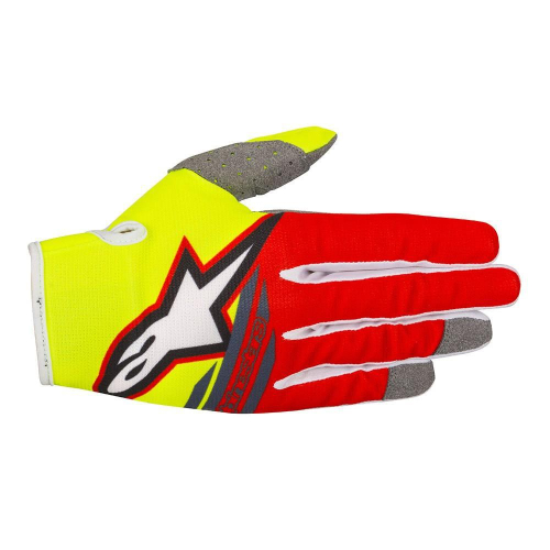 Alpinestars - Alpinestars Radar Flight Youth Gloves - 3541818-539-3XS - Yellow Fluo/Red/Anthracite 3XS