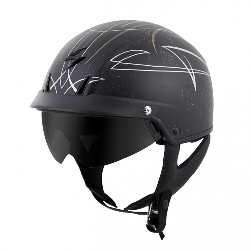 Scorpion - Scorpion EXO-C110 PinStripe Helmet - C11-2415 - Gold/Silver Large
