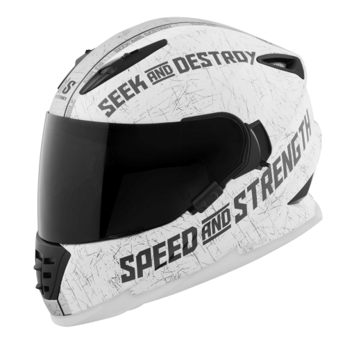 Speed & Strength - Speed & Strength SS1600 Cruise Missile Helmet - 876187 - Matte White/Silver X-Large