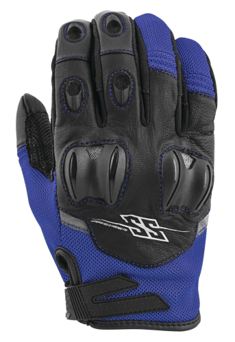 Speed & Strength - Speed & Strength Power and the Glory Leather-Mesh Gloves - 872255 - Blue Large