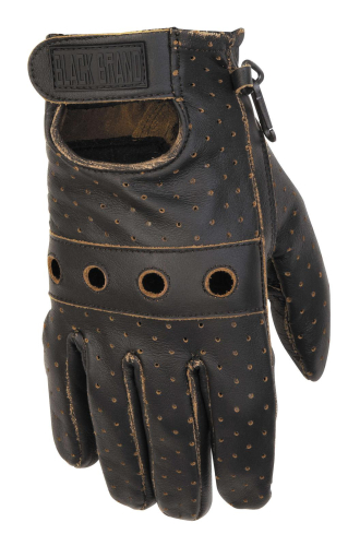 Black Brand - Black Brand Vintage Knuckle Gloves - 15G-3509-BLK-3XL - Black 3XL