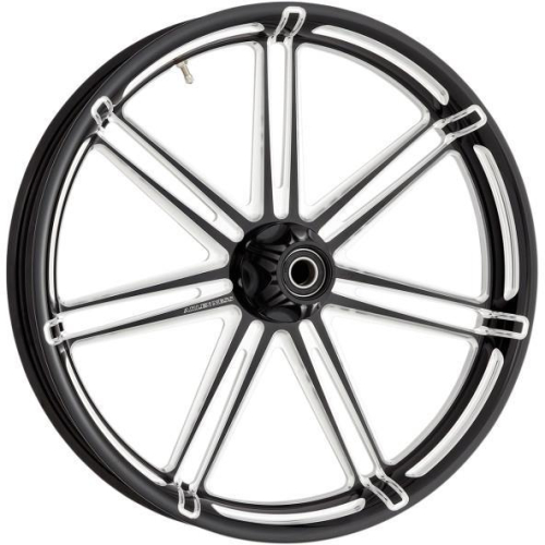 Arlen Ness - Arlen Ness 7 Valve Forged Aluminum Front Wheel - 23x3.5 - Black - 10301-205-6000
