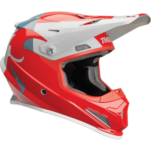 Thor - Thor Sector Shear Helmet - 0110-5602 - Red/Light Gray X-Large