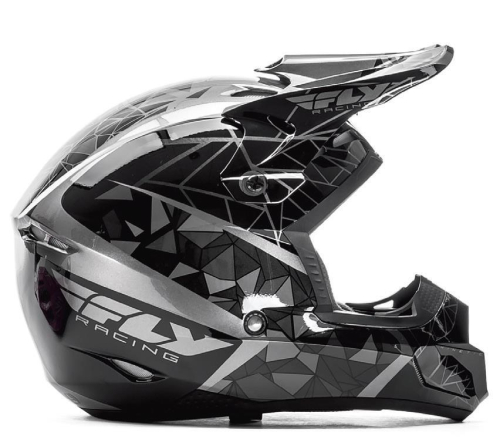 Fly Racing - Fly Racing Kinetic Crux Youth Helmet - 73-3381YM - Black Medium