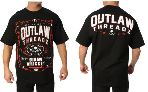 Outlaw Threadz - Outlaw Threadz Whiskey T-Shirt - MT127-2XL - Black 2XL