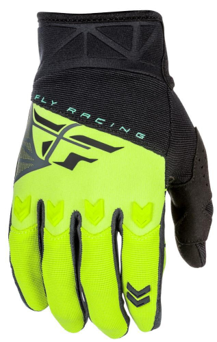 Fly Racing - Fly Racing F-16 Youth Gloves (2018) - 371-91901 - Black/Hi-Vis 3XS