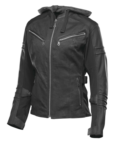 Speed & Strength - Speed & Strength Street Savvy Womens Leather/Textile Jacket - 1101-1222-3655 - Black/Black X-Large