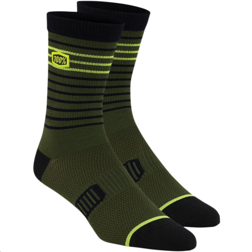 100% - 100% Advocate Performance Socks - 24017-190-18 Green Lg-XL