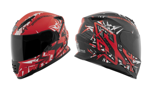 Speed & Strength - Speed & Strength SS1600 Critical Mass Helmet - 1111-0600-9253 - Red/White/Black Medium