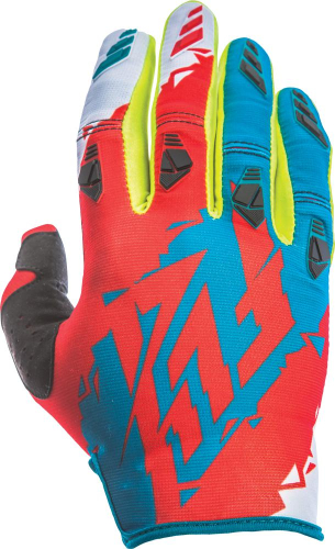 Fly Racing - Fly Racing Kinetic Gloves (2017) - 370-41808 - Teal/Red 8