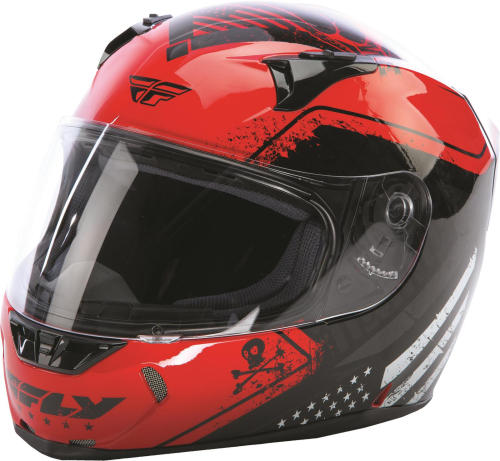 Fly Racing - Fly Racing Revolt Patriot FS Helmet - 73-8362XS - Red/Black X-Small