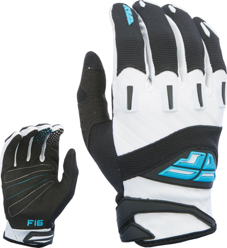 Fly Racing - Fly Racing F-16 Gloves (2017) - 370-91013 - Black/White 13