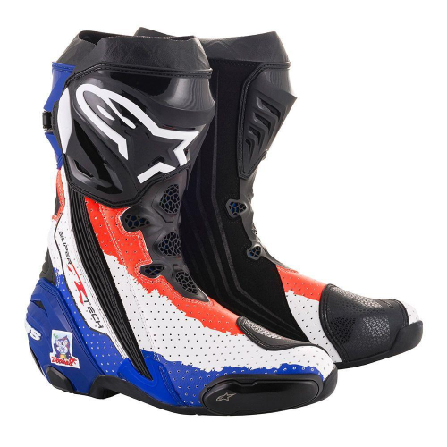 Alpinestars - Alpinestars Supertech R Doohan Limited Edition Vented Boots - 2220015703346 - Blue/Red Fluo/White 11.5