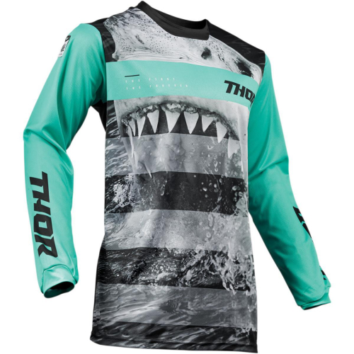Thor - Thor Pulse Savage Jaws Youth Jersey - 2912-1644 - Mint/Black X-Large