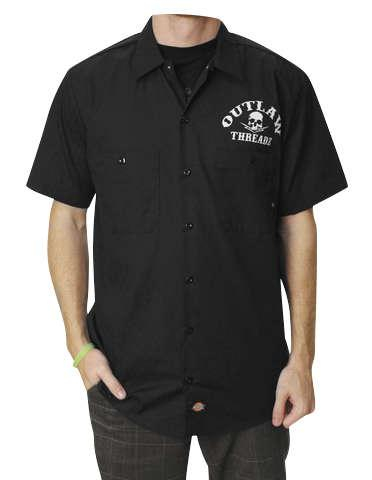 Outlaw Threadz - Outlaw Threadz Ground Pounder Work Shirt - DB07-XXXL - Black 3XL