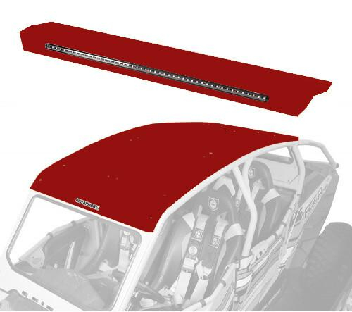Pro Armor - Pro Armor Aluminum Roof with Integrated Rear Light Bar - Performance Red - P144R123PR
