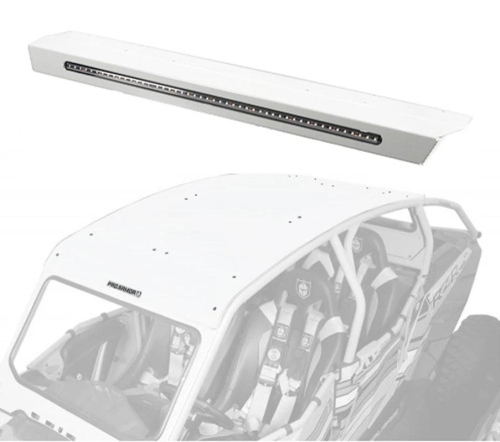 Pro Armor - Pro Armor Aluminum Roof with Integrated Rear Light Bar - White - P144R123WH
