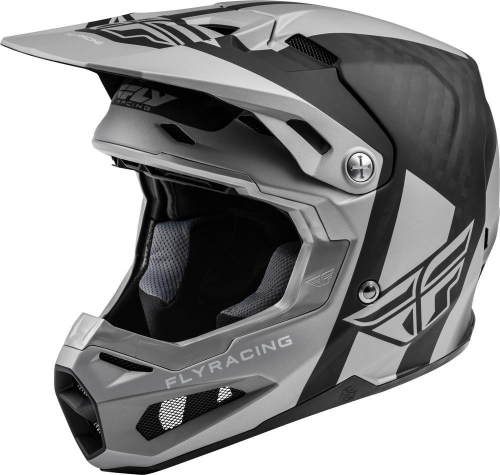 Fly Racing - Fly Racing Formula Origin Helmet - 73-4405-6 - Black/Silver Medium