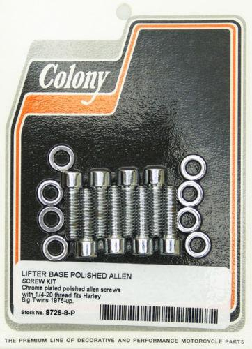 Colony - Colony Tappet Guide Hardware Kit - Allen Polished - 8726-8-P