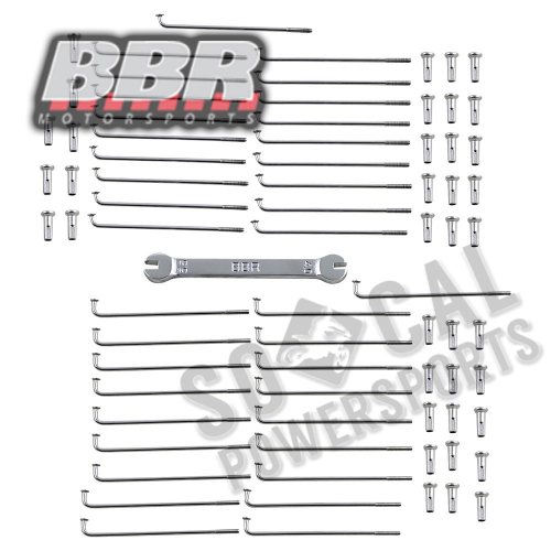 BBR Motorsports - BBR Motorsports HD Rear Spoke Set - 12in. - 391-KLX-1101