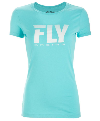 Fly Racing - Fly Racing Logo Fade Womens T-Shirt  - 356-0421L - Blue Large