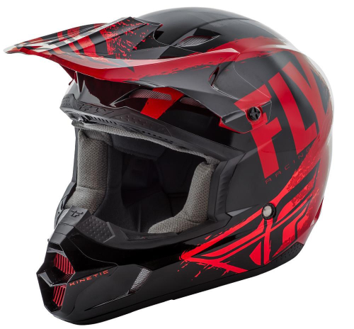 Fly Racing - Fly Racing Kinetic Burnish Youth Helmet  - 73-3392-2-YM - Black/Red/Orange Medium
