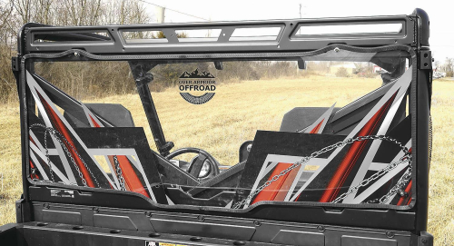 Over Armour Offroad - Over Armour Offroad Rear Panel Window - Red Spike - PO-RANGERP-RS