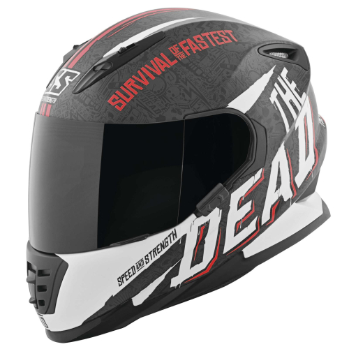 Speed & Strength - Speed & Strength SS1310 The Quick and The Dead Helmet - 874835 - Matte Red/White/Black 2XL