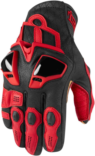 Icon - Icon Hypersport Short Gloves - 3301-3546 Red Medium