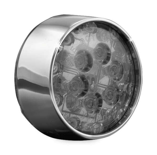 Kuryakyn - Kuryakyn LED Front Turn Signal Inserts - Bullet Style - ECE Chrome Bezel/Smoke Lens - 5473