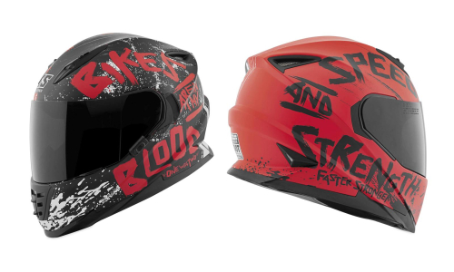 Speed & Strength - Speed & Strength SS1310 Bikes Are In My Blood Helmet - 1111-0601-9053 - Red/Black Medium
