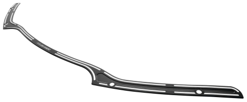 Arlen Ness - Arlen Ness Slot Track Billet Windshield Trim - Chrome - 03678