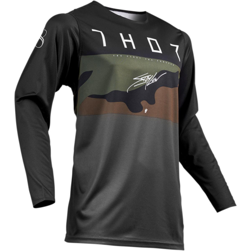 Thor - Thor Prime Pro Fighter Jersey - 2910-4851 - Charcoal/Camo X-Large