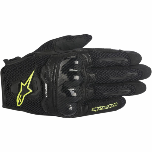 Alpinestars - Alpinestars Stella SMX-1 Air Womens Gloves - 3590516155L - Black/Fluorescent Yellow Large
