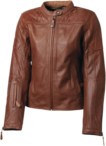 RSD - RSD Trinity Perforated Leather Womens Jacket - 0801-1286-7055 - Brown X-Large