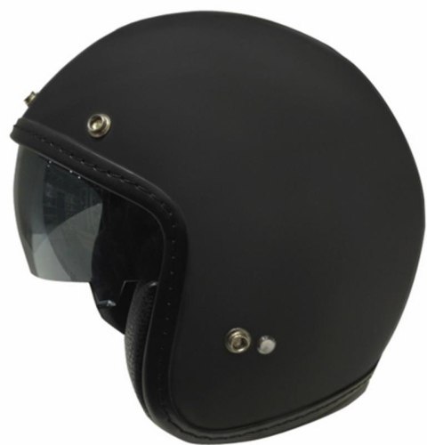 Zoan - Zoan 3/4 Retro Solid Helmet - 032-133 - Matte Black X-Small