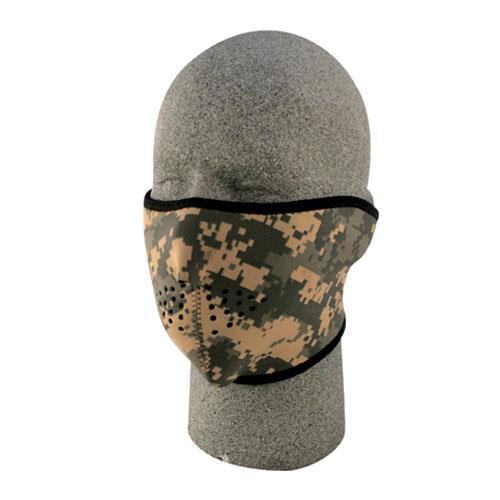 Zan Headgear - Zan Headgear Half Face Mask - WNFM015H - Digital Acu Camo OSFM