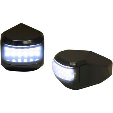 Alloy Art - Alloy Art LED Driving Signal Lights - Black Smoke - White Lens - MRL-4B