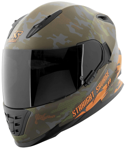 Speed & Strength - Speed & Strength SS1600 Straight Savage Helmet - 1111-0608-1352 - Green/Orange Small