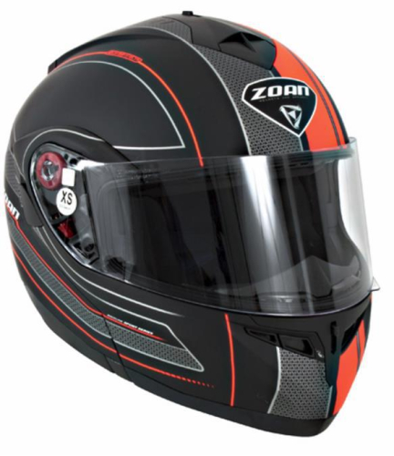Zoan - Zoan Optimus Raceline Graphics Helmet - 138-167 - Matte Black/Orange X-Large