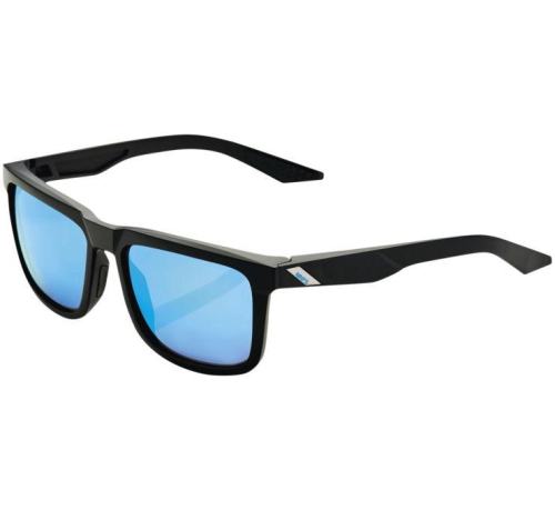 100% - 100% Blake Sunglasses - 60028-00001 - Matte Black / HiPer Blue Lens OSFM