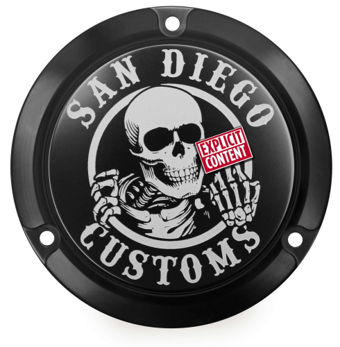 San Diego Customs - San Diego Customs Derby Cover - Ripper - P-DCE001BLK