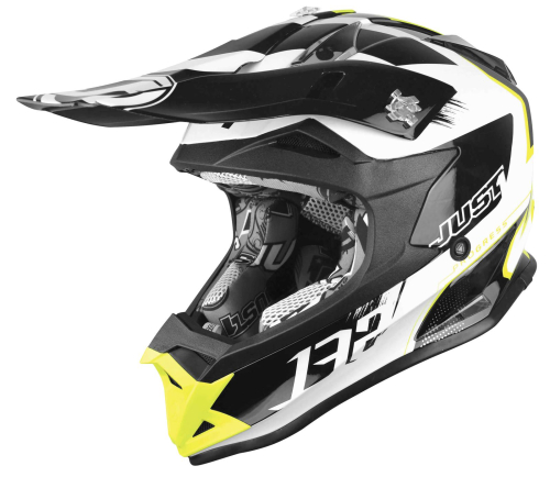 Just 1 - Just 1 J32 Pro Kick Helmet - 6063210181014-04 White/Yellow/Black Medium