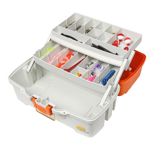 Plano - Plano Ready Set Fish Two-Tray Tackle Box - Orange/Tan