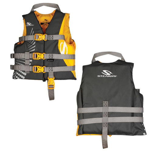 Stearns - Stearns Antimicrobial Nylon Life Jacket - 30-50lbs - Gold Rush