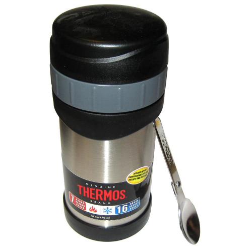 Thermos - Thermos 16oz Stainless Steel Food Jar w/Folding Spoon - 7 Hours Hot/9 Hours Cold