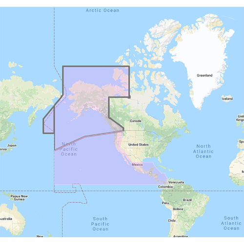 Furuno - Furuno US &amp; Canada Pacific Coast, Hawaii, Alaska, Mexico to Panama - C-MAP Mega Wide Chart