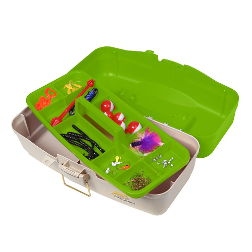 Plano - Plano Ready Set Fish On-Tray Tackle Box - Green/Tan