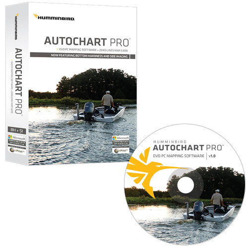 Humminbird - Humminbird AutoChart PRO DVD PC Mapping Software w/Zero Lines Map Card
