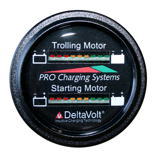 Dual Pro - Dual Pro Battery Fuel Gauge - Marine Dual Read Battery Monitor - 12V System - 15&#39; Battery Cable